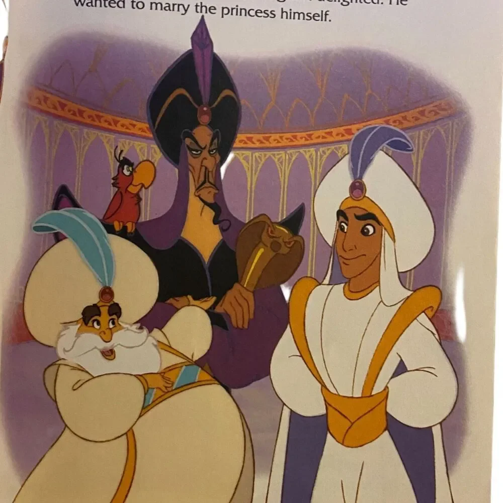 Little Golden Book Disney Aladdin The Magic Carpet Ride 1993 Hardcover Vintage